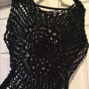 Black Crochet Top